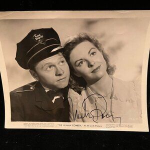 Mickey Rooney Signed Autographed 8x10 Black and White Photo w COA Human Comedy
